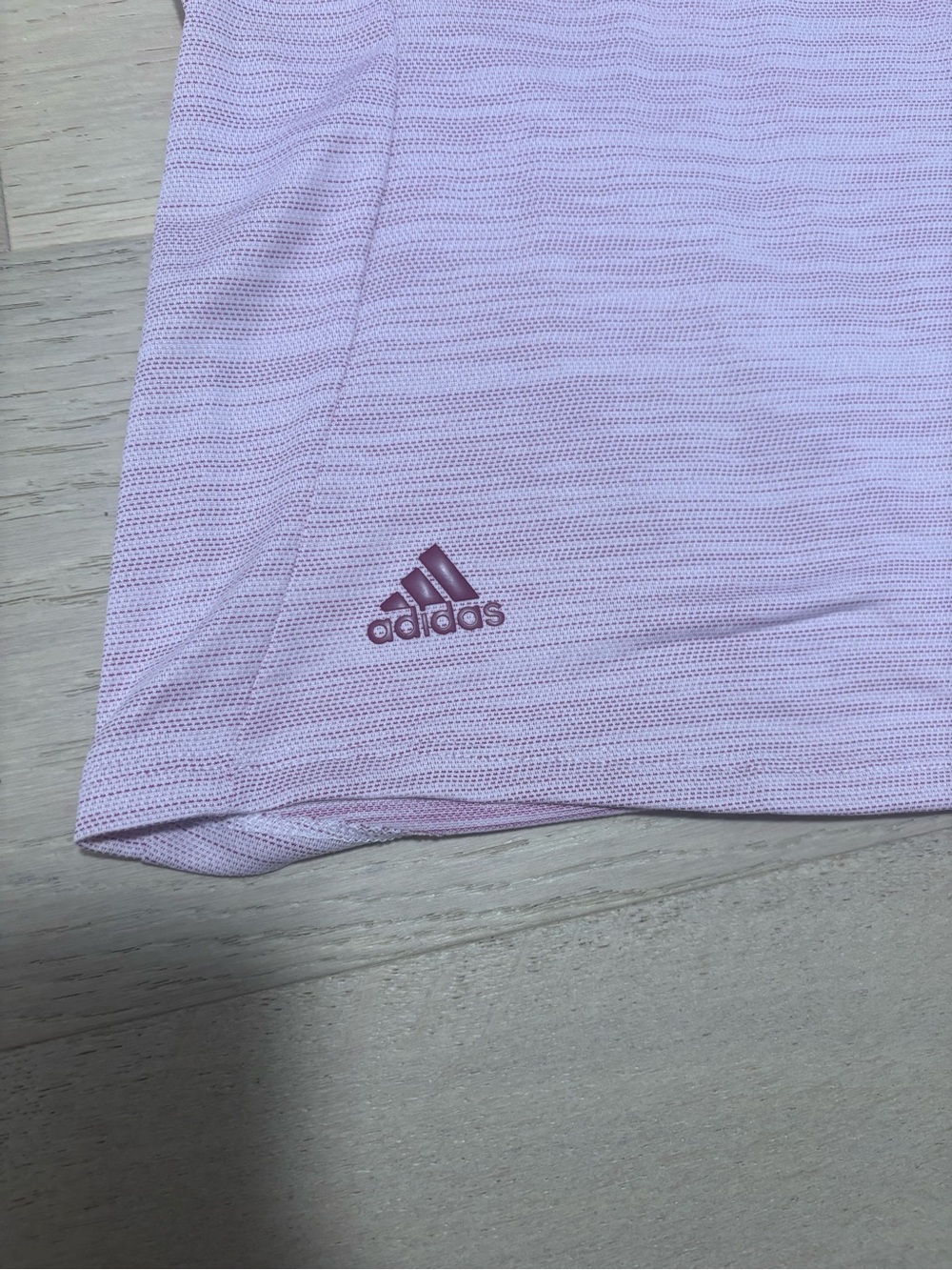 adidas Light Pink Heathered Short-Sleeve Polo Shirt- NWOT - Picture 2 of 5